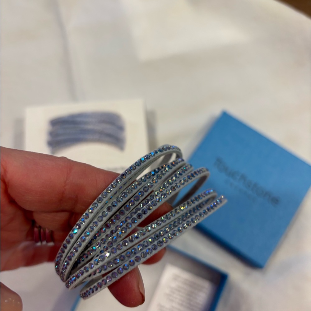 NWT Touchstone by Swarovski wrap Star bracelet in old school DENIM! - Picture 6 of 6